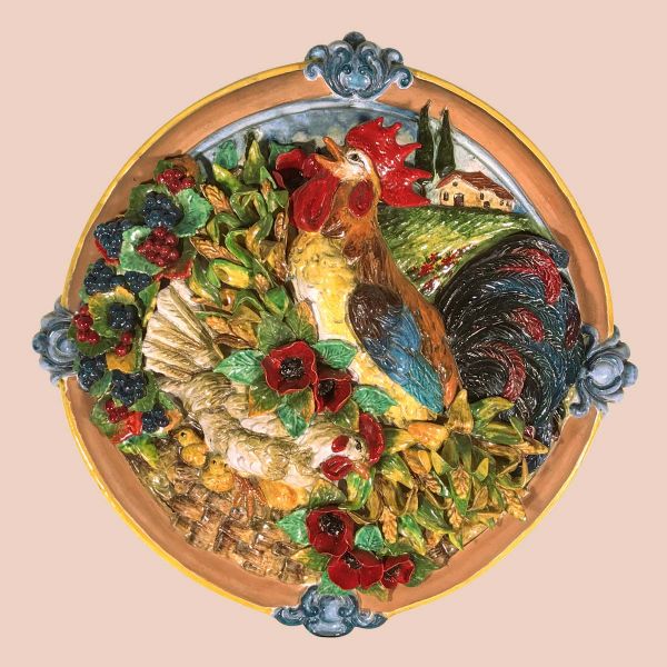MEDALLION WITH ROOSTER